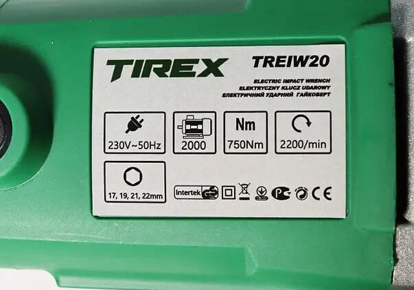 Електричний ударний гайковерт TIREX TREIW20