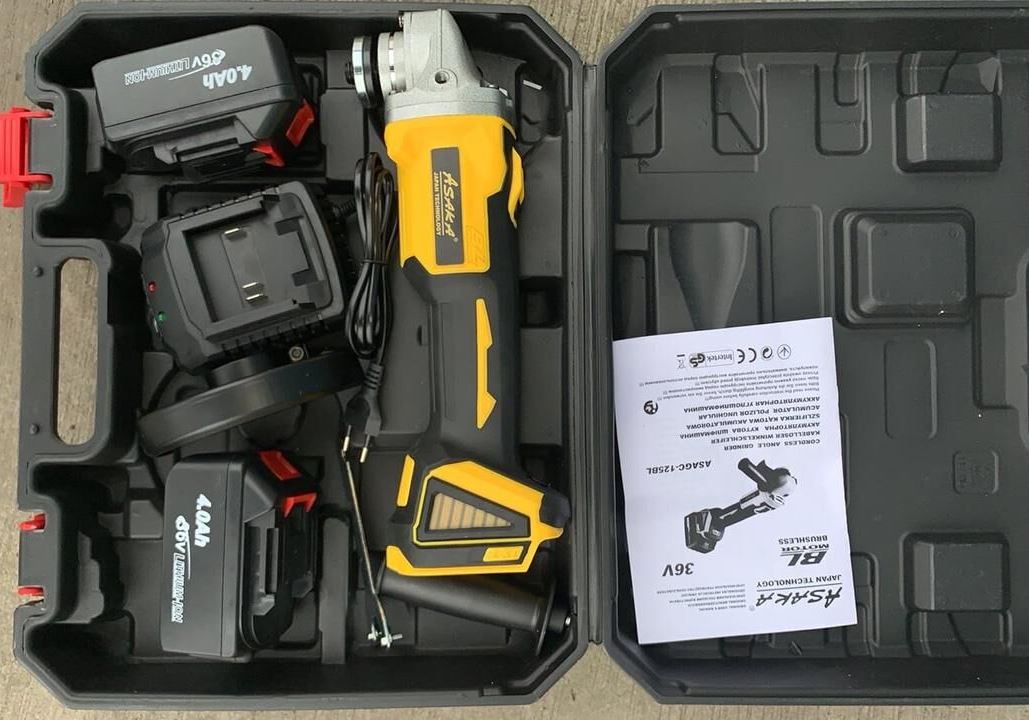 Акумуляторна кутова шліфувальна машина Asaka ASAGC-125BL 36V 4a/h