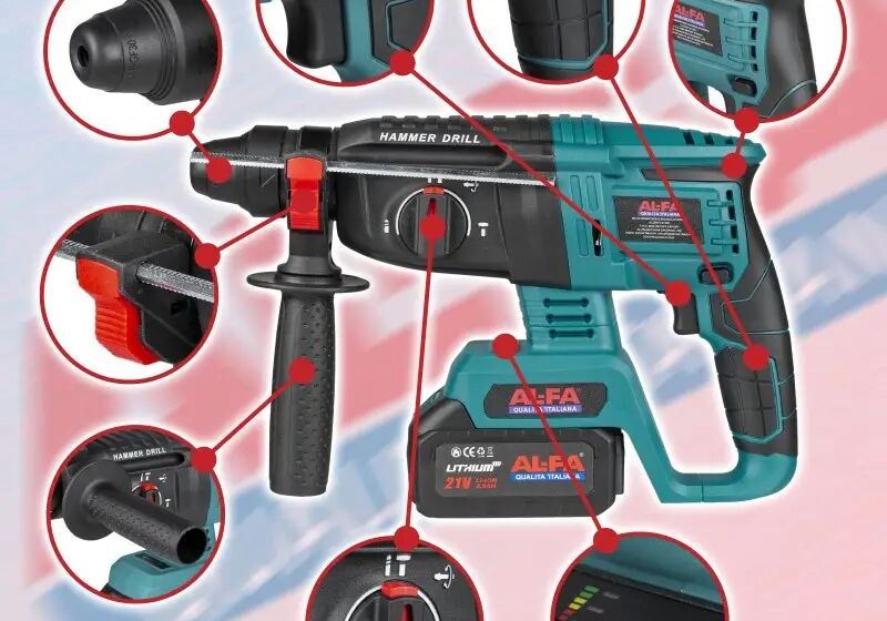 Перфоратор акумуляторний ALCRH1-21BL - 2 x 21V 4.0Ah Li-ion АКБ + ЗУ